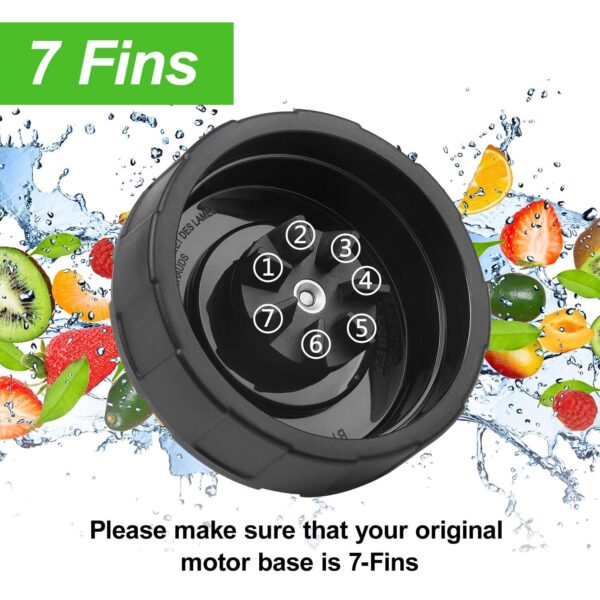 SS101 Replacement Blade for Ninja Blender Accessories, 7-Fins Blender Blade