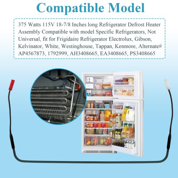 242044020 242044008 Refrigerator Defrost Heater for Frigidaire Refrigerator - Image 5