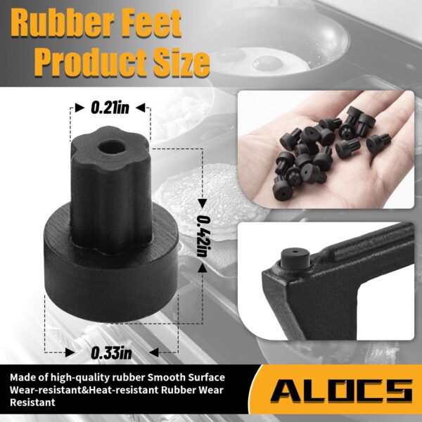 W10919249 Stove Grate Rubber Feet for Samsung Range Grate Feet (14 Pack) - Image 7