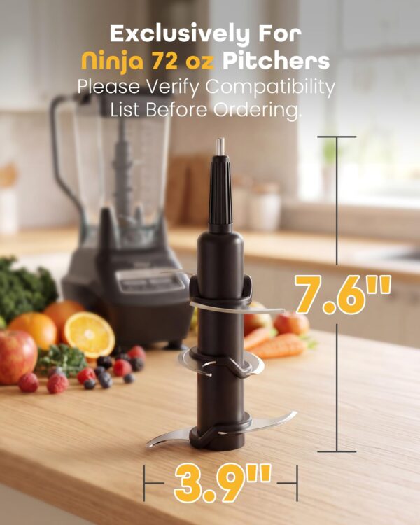 Blender Blade Replacement for Ninja 72 oz Pitcher, Replacement Parts for Nutri Ninja 1100W 1200W 1500W BL610 CT610 BL640 BL642 BL680 BL770 BL910 BN701 BN751 BN801 - Image 6