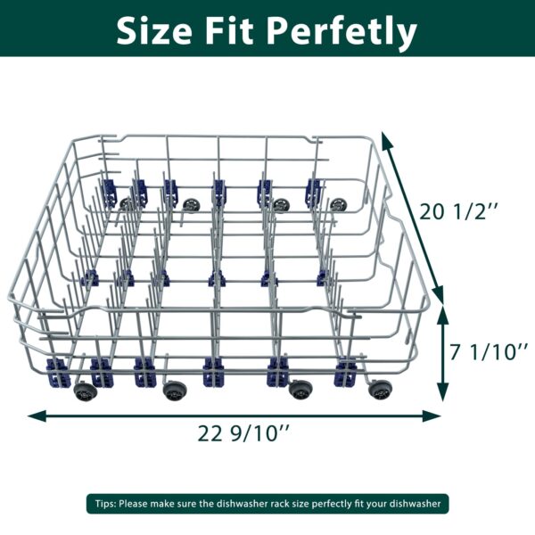 3751DD1001J Dishwasher Lower Rack Replacement Parts for LG Lower Dish Rack Drawer Dish Washer Tray Wheels Roller Holder Clips LG LDF7774ST LDF7551ST LDF5545ST Dishwasher Bottom Dishrack Assembly 1 Pcs - Image 3