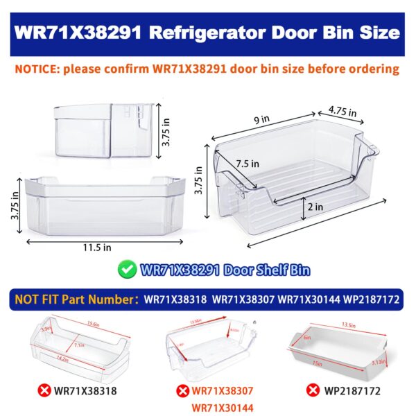 iouxvt WR71X38291 Refrigerator Door Shelf Bin - Image 3