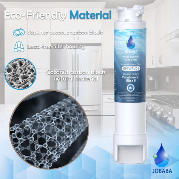 Replacement for Frigidaire EPTWFU01 Water Filter, 3 Pack - Image 2