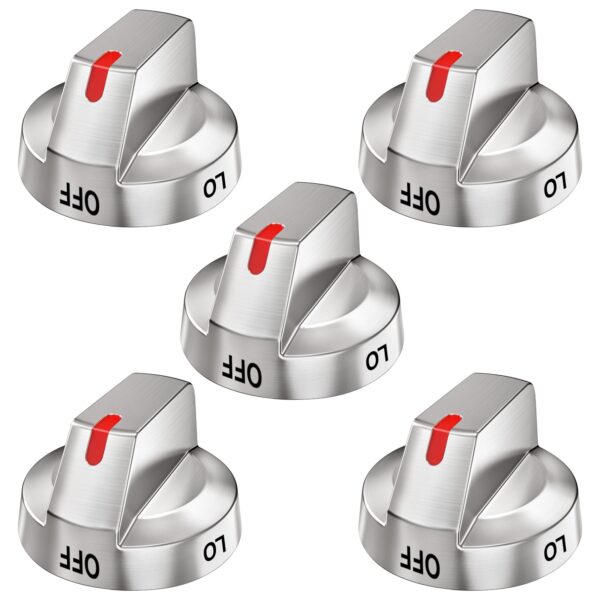 S-Union DG64-00473A Stove Knobs Compatible with Samsung Stove Knob Replacement,for Samsung Gas Range Oven Knobs Parts NX58H5600SS NX58H5650WS NX58J7750SS NX58F5700WS Burner Control Dial Perilla,5pcs - Image 5