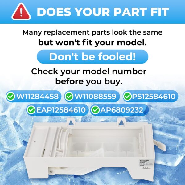 W11284458 W11088559 Refrigerator Ice Maker Replacement,Replace EAP12584610 AP6809232 PS12584610 (Upgraded OEM Quality) Easy Installation - Image 3