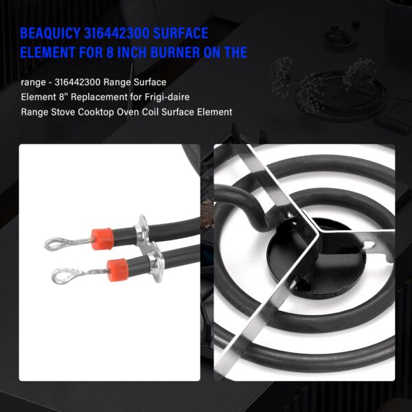 316442300 Range Surface Element 8'' Electric Range Surface Burner Coil Element by Romalon Fit for Frigi-daire Range Stove Cooktop Oven Coil Surface Element - Image 4