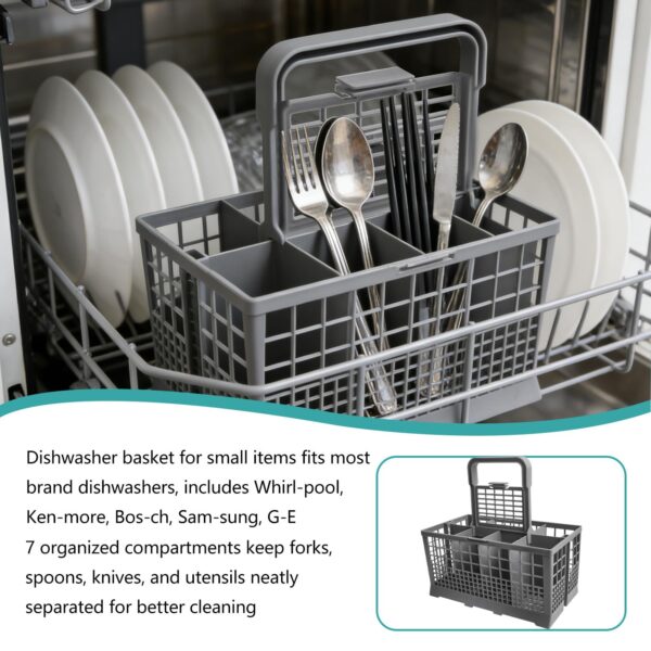 7-compartment universal dishwasher silverware cutlery basket - Image 5