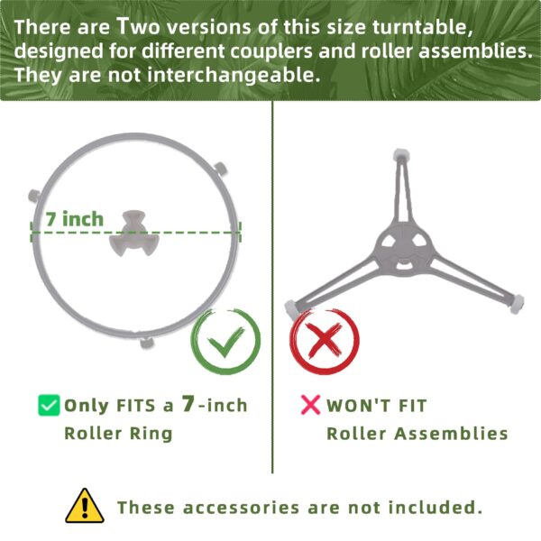 Smallest 9.6 Inch Microwave Plate Replacement Compatible With Panasonic Microwave Glass Plate F06016D00XN, 9.6" Microwave Plate Replacement for Nostalgia 0.7 cu.ft. 700W small retro microwaves - Image 8