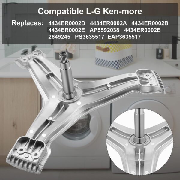 4434ER0002D 4434ER0002H Washer Spinner Support, Fits for L-G Ken-more - Image 8