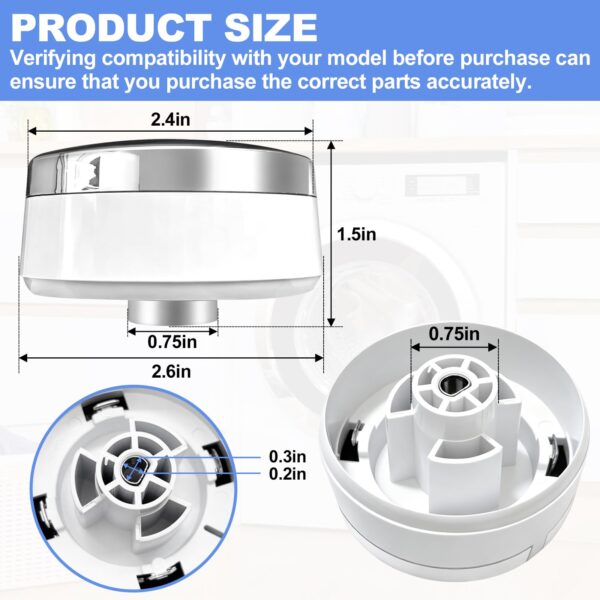 WE01X24552 Dryer Timer Control Knob Replacement for GE General Electric AP6026722, 4396547,PS11736611 - Image 3