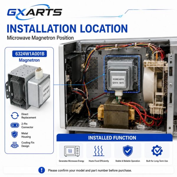 GXARTS Magnetron 6324W1A001B Fit for LG Microwave LRM1240ST MV1610ST - Image 8