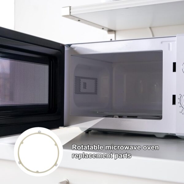 8.5in Microwave Plate Replacement, Microwave Roller Ring Replacement Accessories Compatible with Ge Samsung Frigidaire Wb06x10625 Wb06x10818 De92-90495a 5304464115 5304509438 - Image 2