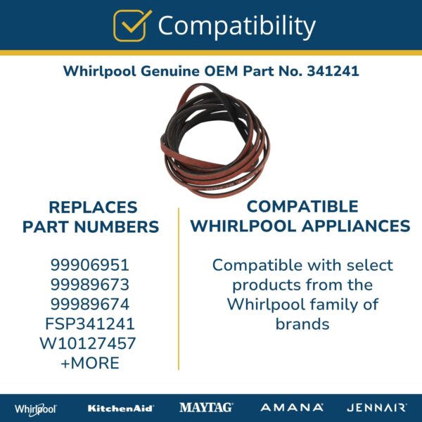 Whirlpool 341241 Dryer Drum Belt - Image 3