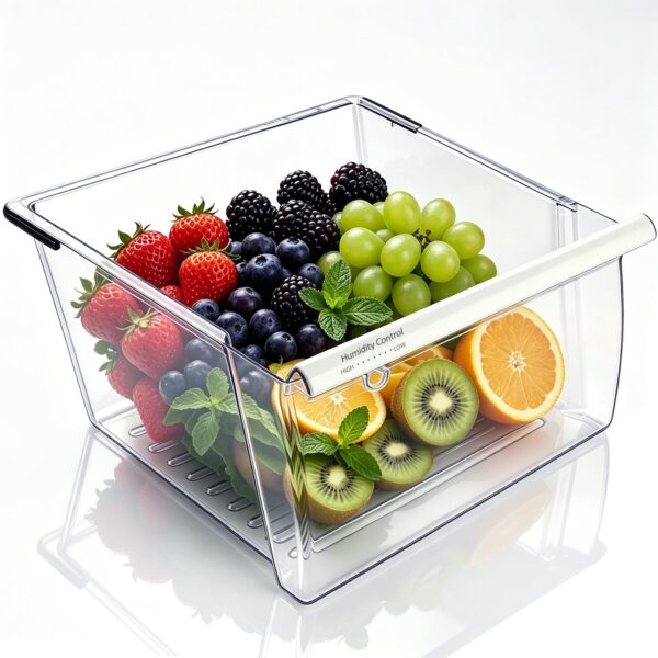 2188656 Crisper Bin (Upper) Replacement for Whirlpool Refrigerator, Refrigerator Drawers, Kenmore Whirlpool Fridge Crisper Drawer Replacement Part WP2188656, 2188656, Thicker, Clear - Image 5