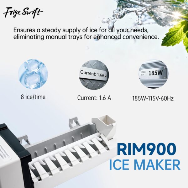 FrigeSwift RIM900 Ice Maker Universal Replacement 120V 8-Cube Modular - Image 5