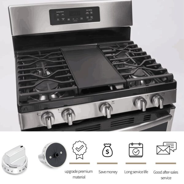 atgestore WB03X24818 222D5786P010 Gas Stove Knob Replacement for GE Stove Parts KIP 5G92 Burner Knobs GE Range Oven Parts Plastic Surface Burner Control Knob Range Cooktop Knobs 5 Pcs - Image 2
