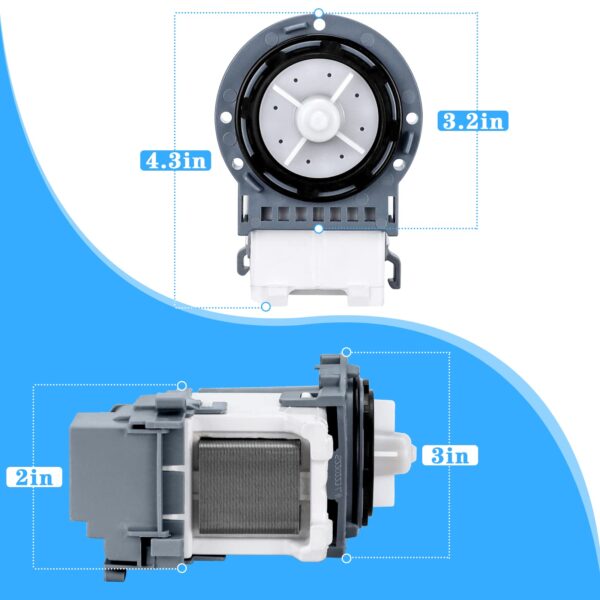 New Washer Drain Pump DC31-00054D DC31-00187A PX3516-01 for Samsung - Image 2