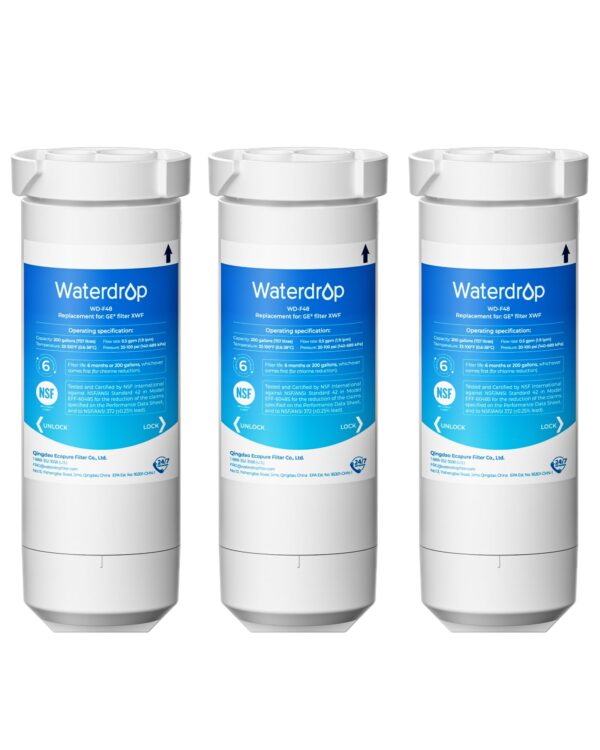 Waterdrop XWF Water Filter Replacement for GE® WR17X30702, 3 Pack, No chip - Image 5