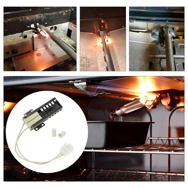 WB13K21 Flat Oven Igniter with Connector Plug for G.E Hot.point Ken.more Gas Range Oven, Replacement 5303935066 IG9998 WB13T10045 WB13K0021 WB13K10026 Norton 501a DG94-00520A by Cenipar - Image 8