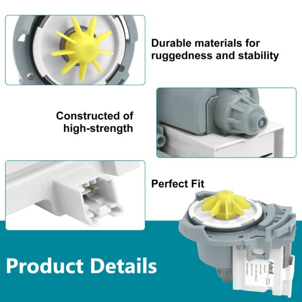 W10724439 W10876537 W10348269 Dishwasher Drain Pump for Whirl-pool - Image 5
