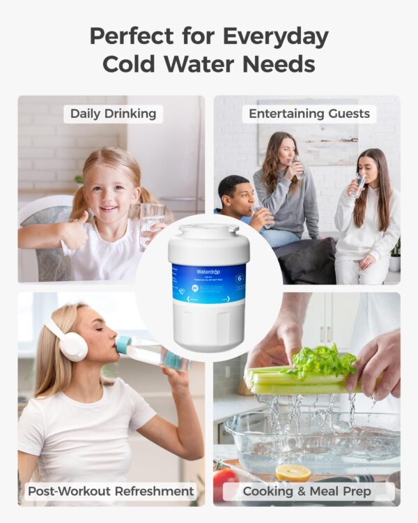 Waterdrop WD-F13 Refrigerator Water Filter Replacement for GE® MWF®, 3 Pack - Image 3