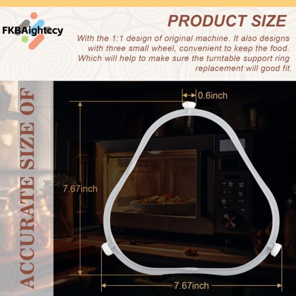 1PCS W11252182 for Whirlpool Microwave Turntable Ring Replacement with Rollers 8206227 Microwave Glass Tray Support Holder for Amana Kenmore Whirlpool Microwave Inner Ring Accessories Parts - Image 2