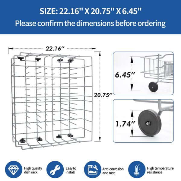 5304535379 Replacement Lower Dishrack Compatible with Frigidaire Dishwasher - Image 5