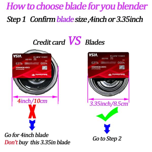 [UPGRADE] Small 3.35inch 6-Fin Male Blender Blade Replacement Parts for Nutri Ninja Blender BL660 BL770 BL780 BL740 - Image 2