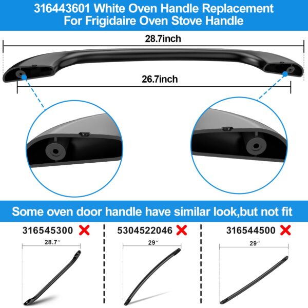 Upgraded 5304458312 Oven Door Handle for Frigidaire Oven Handle Replacement - Image 3