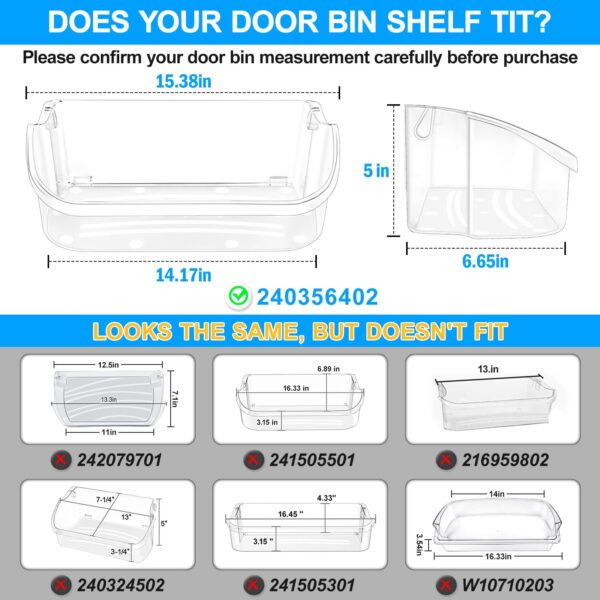 ALVAR 240356402 Refrigerator Door Bin for Frigidaire Door Shelf Replacement - Image 3