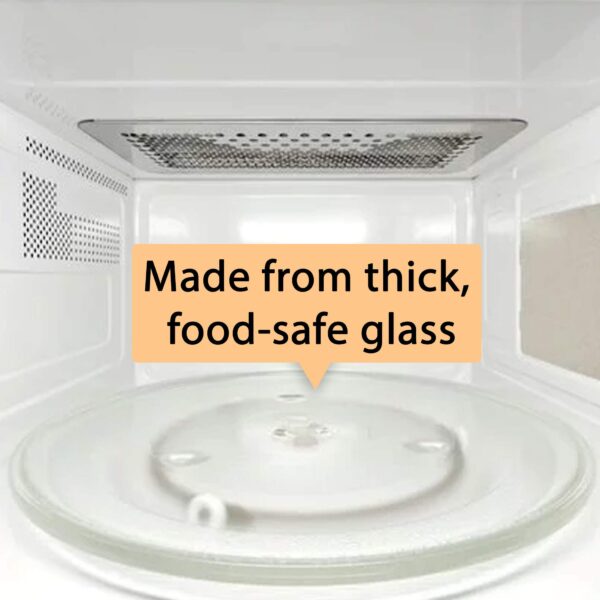 10.5'' Microwave Glass Tray Compatible with Hamilton Beach - The Exact Replacement Part of 252100500497/HB-P90D23/HB-P90D23A/HBP90D23 - Dishwasher Safe - Image 3