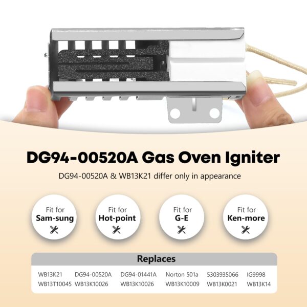 DG94-00520A DG94-01441A Gas Range Oven Igniter Fit for Sam-sung - Image 5