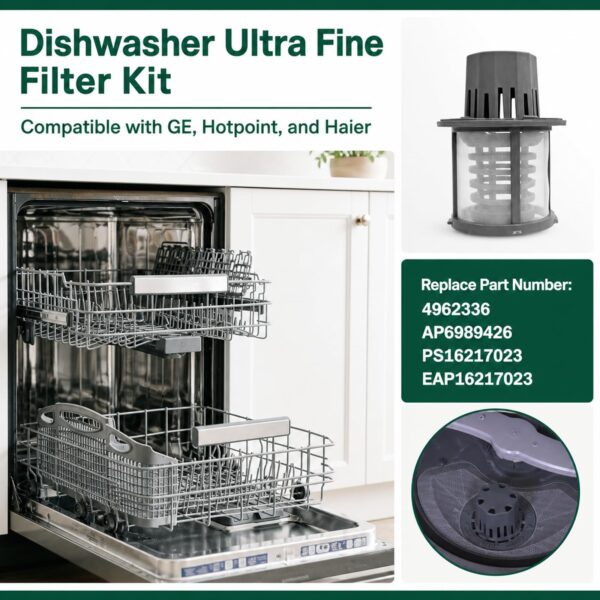 WD12X25995 Dishwasher Ultra Fine Filter and Basket Assembly PS16217023 Part - Image 7
