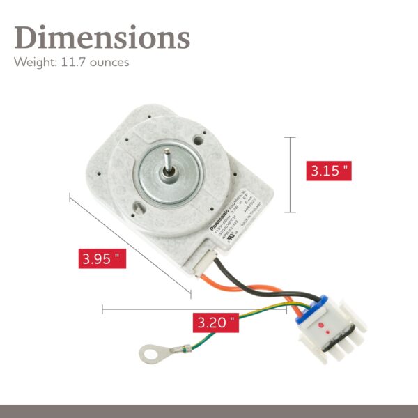 Parts Master Replacement for GE Refrigerator Evaporator Fan Motor - WR60X31522, PS12741350, AP6977246, 4959523, SM10141 - GE Refrigerator Parts - Image 5