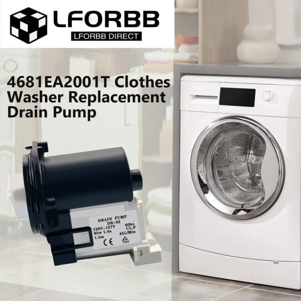 Kenmore 4681EA2001T Washer Drain Pump Motor Replacement - Includes Ring Seal, Replaces AP5328388, 4681EA1007D, 4681EA1007G - Image 5
