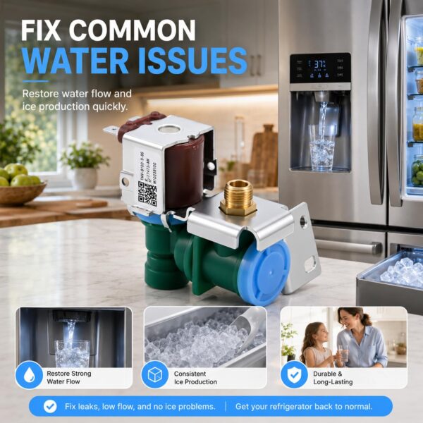 Upgraded K-78282 W10394076 W10865826 Refrigerator Water Inlet Valve - Image 3