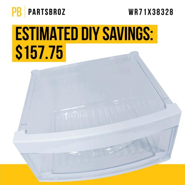WR71X38328 Refrigerator Middle Crisper Pan for GE Hotpoint AP7175678 - Image 7