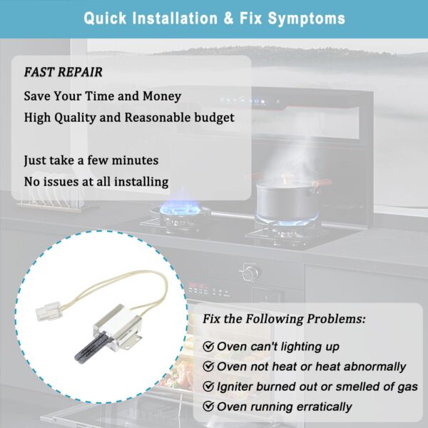 MEE61841401 Gas Range Igniter Replacement for Gas Oven Burner Ignitor- Compatible with LG Gas Stove Ignitor - LG Oven Igniter Replaces MEE61841403 MEE63084901 AP5214765 PS3535362 EAP3535362 - Image 2