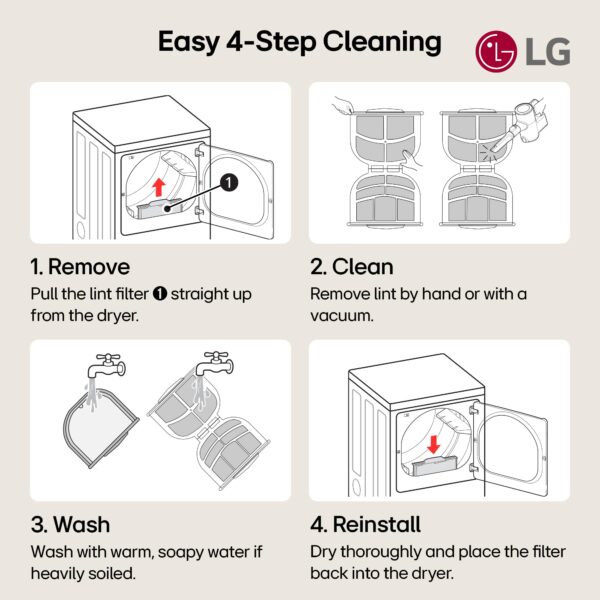 LG Genuine Dryer Lint Filter (ADQ74233201) – OEM Replacement Lint Screen – Compatible with Selected LG Dryer Models - Image 7