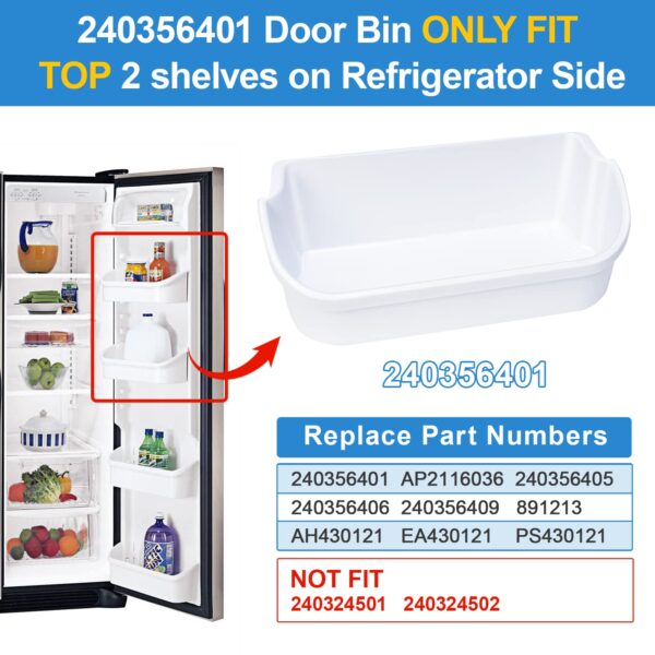 ALVAR 240356401 Refrigerator Door Bin For Frigidaire Door Shelf Replacement - Image 4