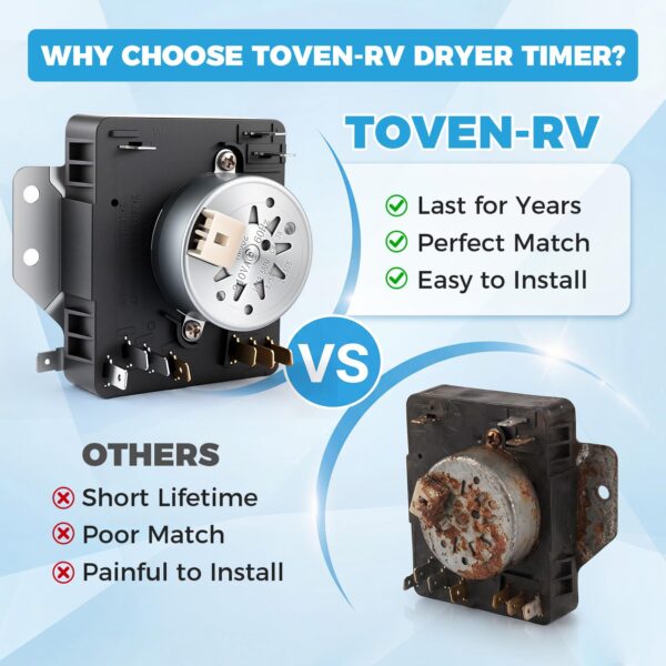 W10185982 WPW10185982 Dryer Timer Replacement, 230V 60Hz, 2-Year Warranty - Image 4