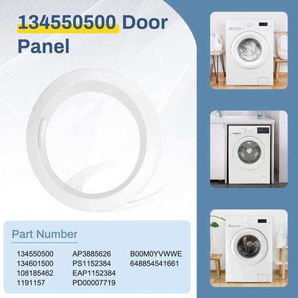 134550500 Washer Outer Door Compatible With frigidaire Affinity Washer Door - Image 3