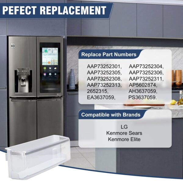 AAP73252302 Refrigerator Door Shelf Bin (LEFT) for LG Refrigerator Parts - Image 5