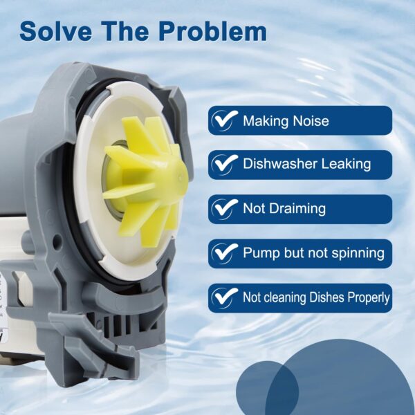 W10876537 W10724439 Dishwasher Drain Pump - Image 7