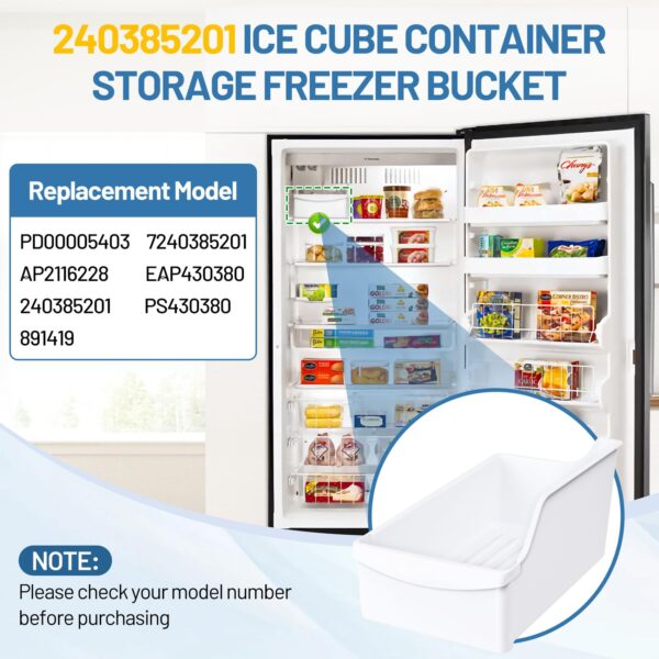 240385201 Ice Cube Container Storage Freezer Bucket - Image 5