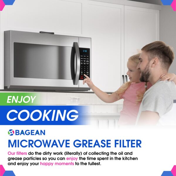 Bagean Microwave Filter 5.8"x12.9" Fits Whirlpool W10208631A Grease Filters - Image 6