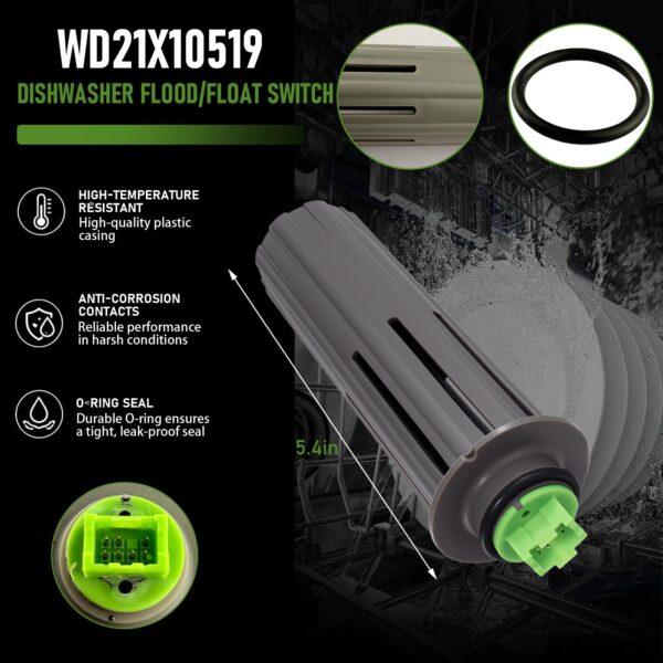 WD21X10519 Dishwasher Flood Switch for GE Dishwasher/Thermistor Assembly - Image 4