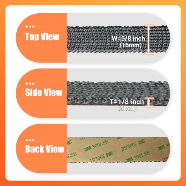 Flat Gasket Tape for Stoves and Fireplaces, 5/8" x1/8", Length 72" - Image 5