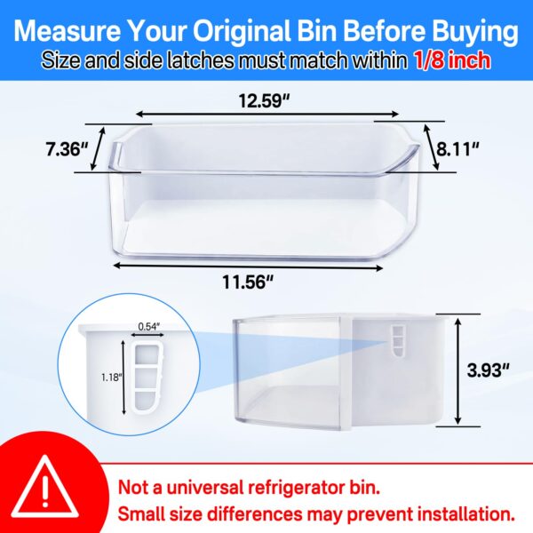 DA97-12650A Door Shelf Bin Only for Right Side Samsung Refrigerator Door Shelf Replacement for Samsung RF263BEAESR RF261BEAESR RF260BEAESR Door Bin for Samsung Fridge Door Shelves With 5 Fridge Magnet - Image 4