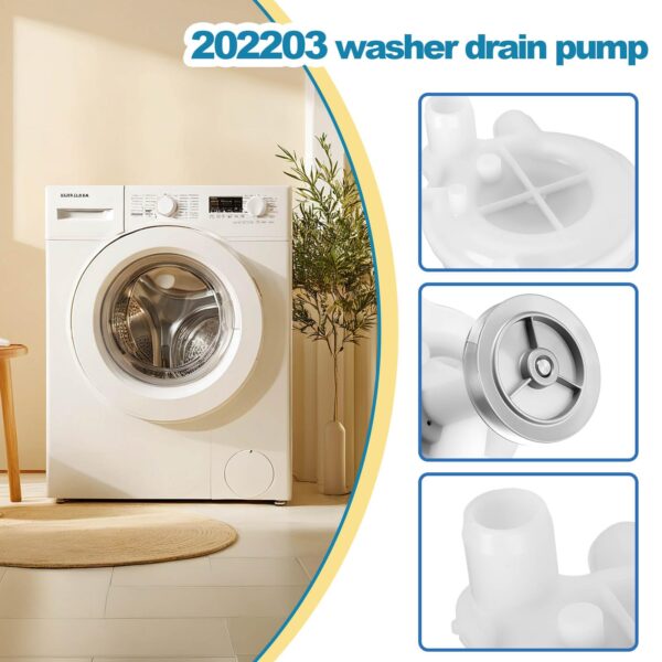 Lucky Seven 202203 Washer Drain Pump for Maytag Washer，Replaces 202203, 202540, 6-2022030, WP6-2022030 - Image 2